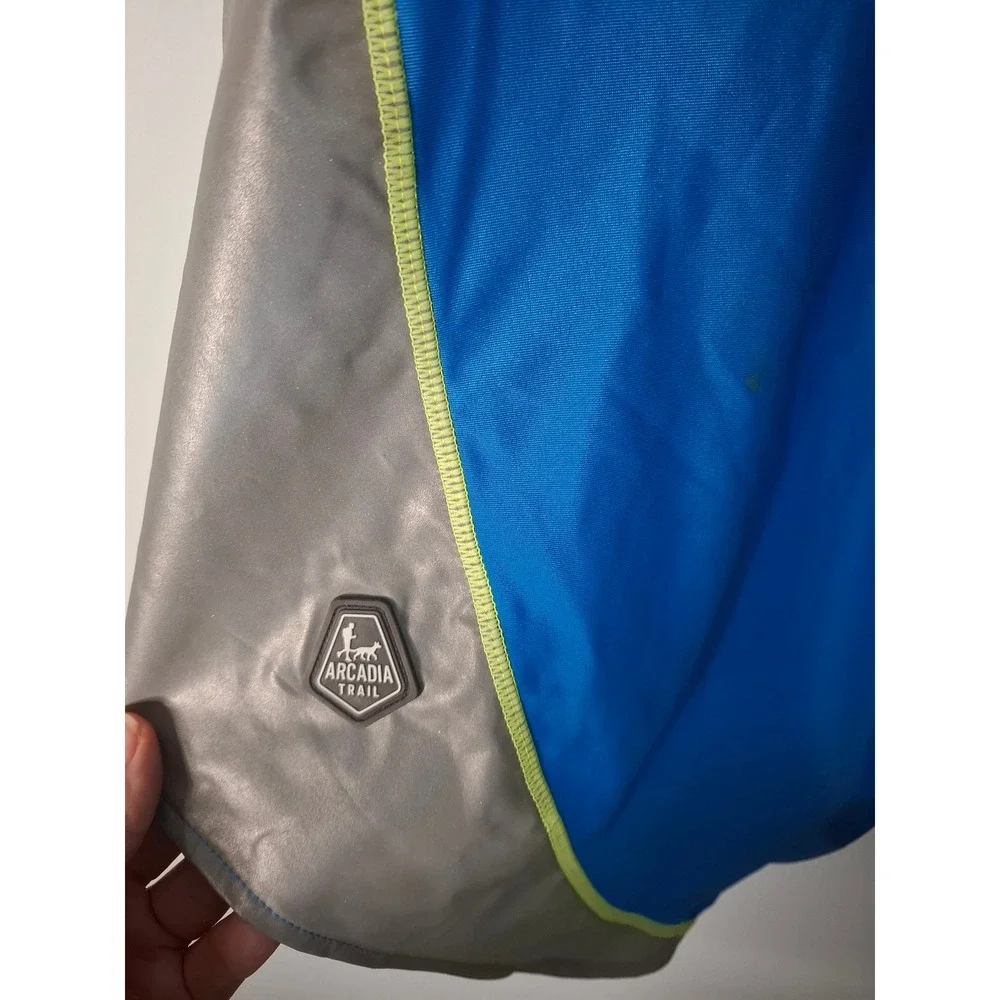 Arcadia Trail Dog Zip-Up Rashguard Blue Neon Yellow Reflective XXL 40in Girth